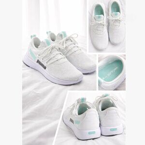 Puma SoftFoam Sneakers Women 7.5 White Mesh Running Shoes Lightweight Comfort